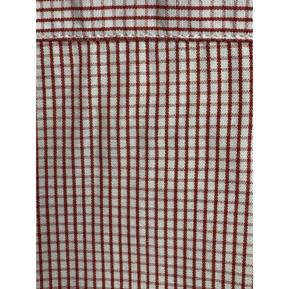 J. Lindeberg Long Sleeve Button Down Shirt Men's Size 16 Red and White Checks - Picture 10 of 10